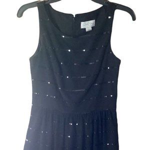 Jessica Simpson Size 2, Black Sequined Dress, cocktail, evening wear, flare